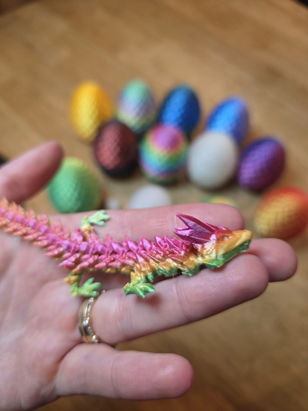 12- 3D Printed Rainbow Dragon Eggs - Multicolor - Picture 4 of 6